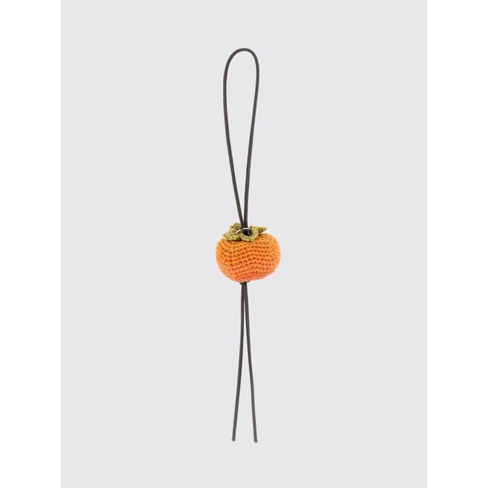 Jw Anderson Men Jw Anderson Crochet Cotton Keychain With Leather Details